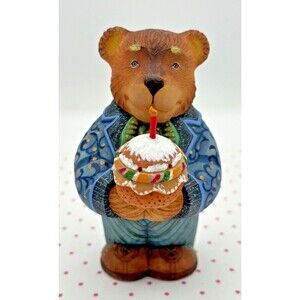 DeBrekht 2005 Birthday Bear 57612-5 Hand Painted Freehand! Figurine Collectible